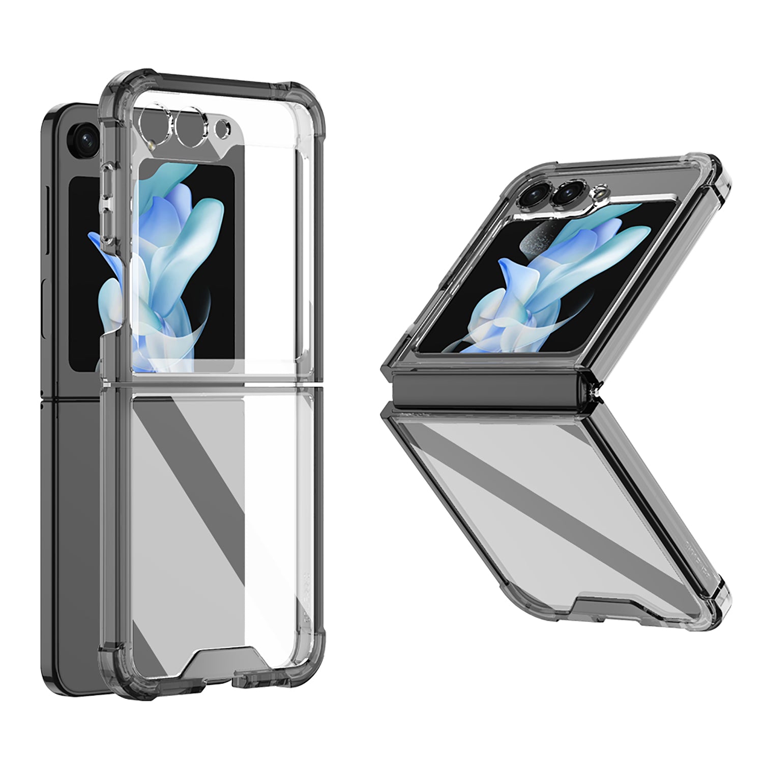 GKK pro Samsung Galaxy Z Flip5 5G průhledné pouzdro na telefon Měkký kryt airbagu TPU proti pádu GKK pro Samsung Galaxy Z Flip5 5G průhledné pouzdro na telefon Měkký kryt airbagu TPU proti pádu